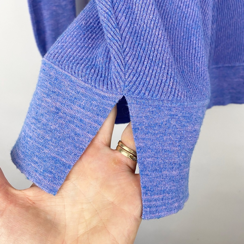 WHITE + WARREN Ribbed Knit Cotton Alpaca Blend Sweater Top Lavender Size Medium‎ - Picture 3 of 7